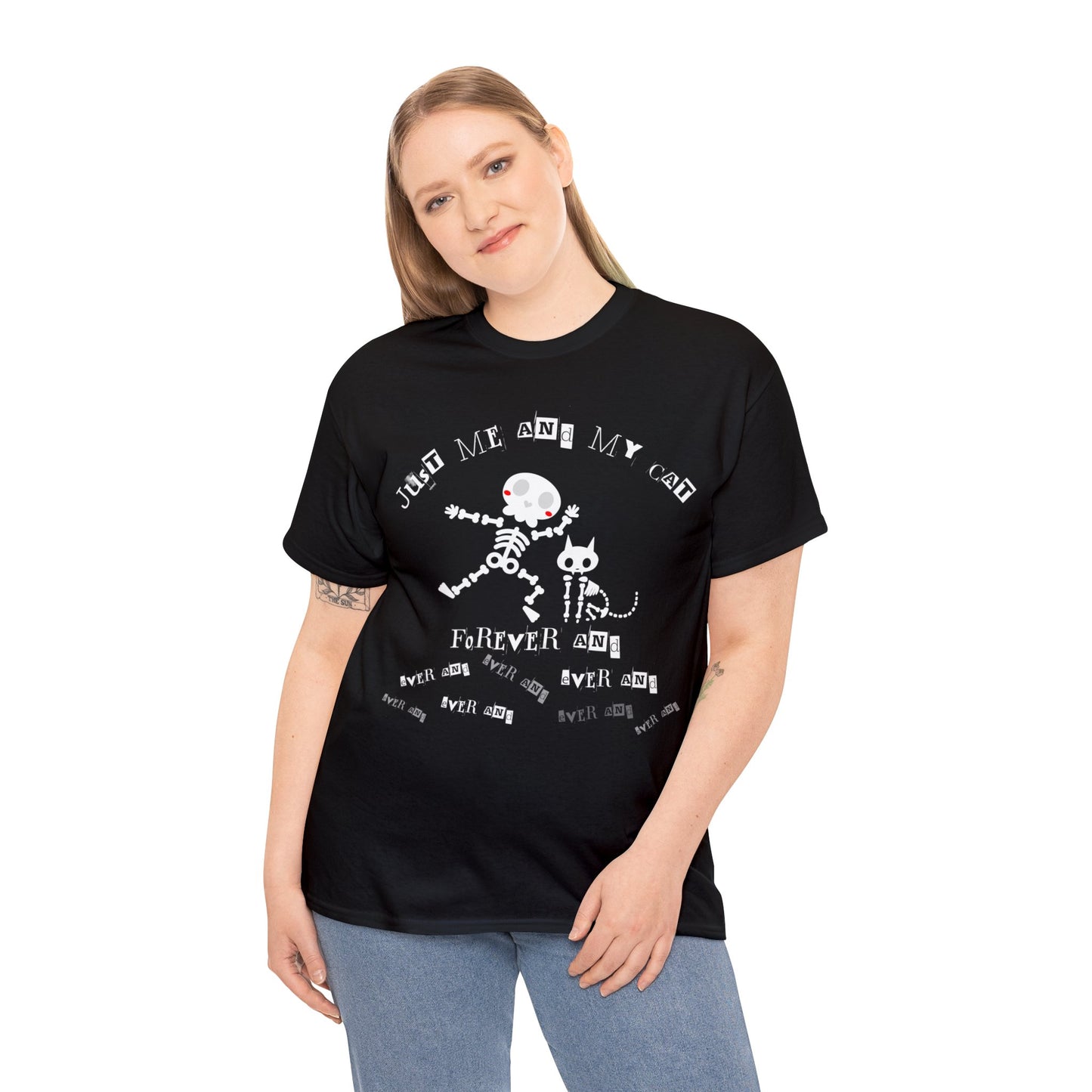 Just Me And My Cat - Extra Soft Unisex Heavy Cotton Tee