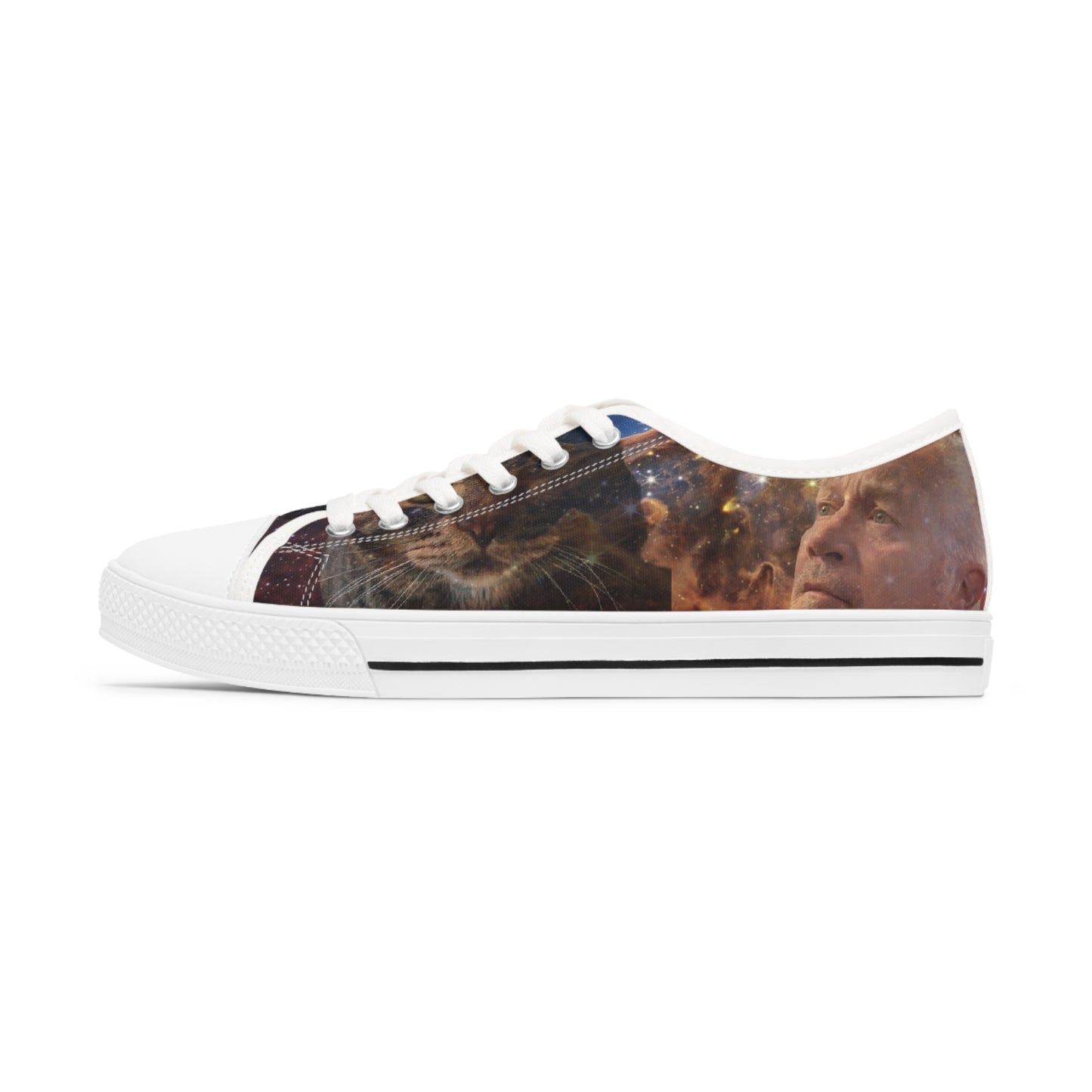Chuck Loves Sticky Galaxy Portrait, Sticky Foundation Women's Low Top Sneakers