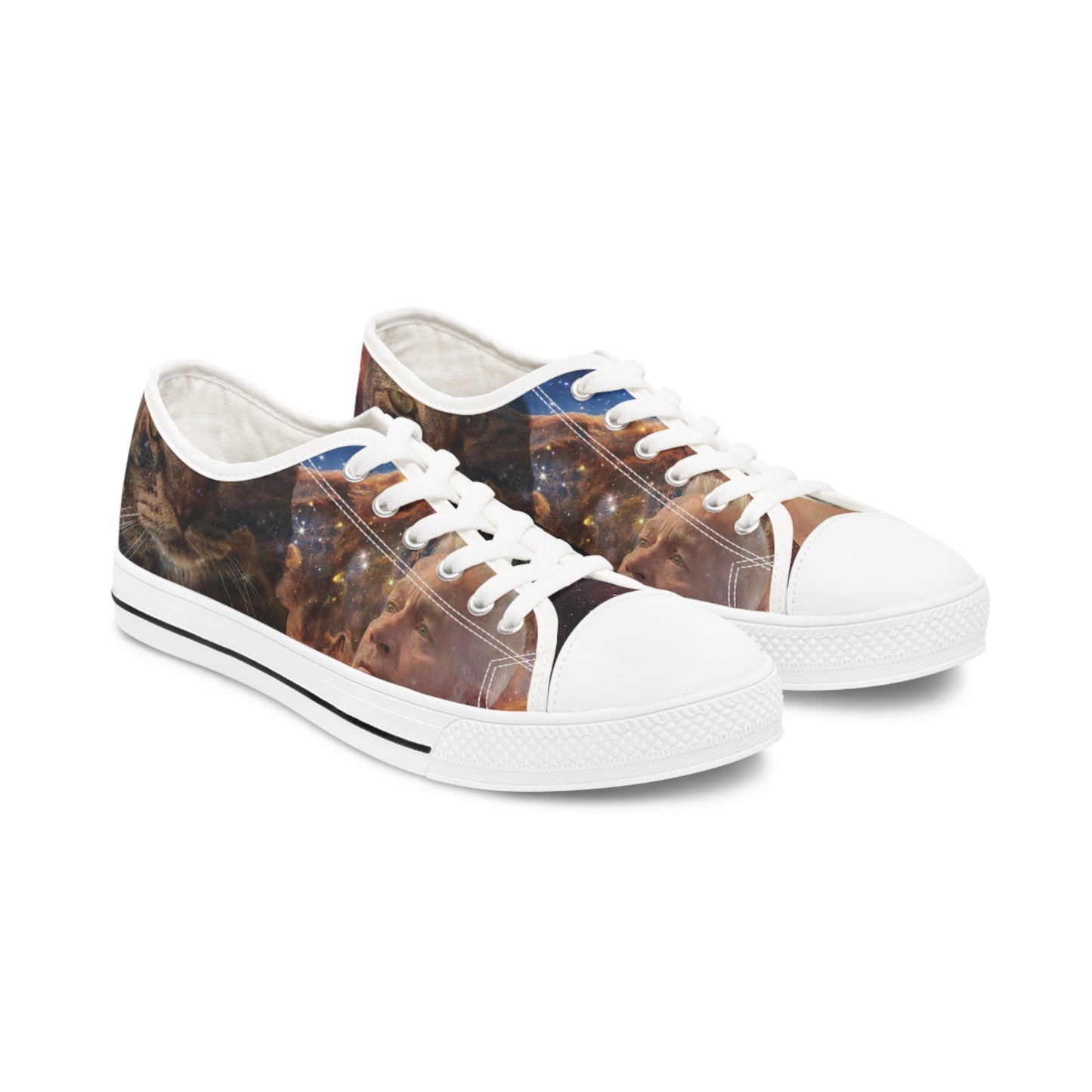 Chuck Loves Sticky Galaxy Portrait, Sticky Foundation Women's Low Top Sneakers