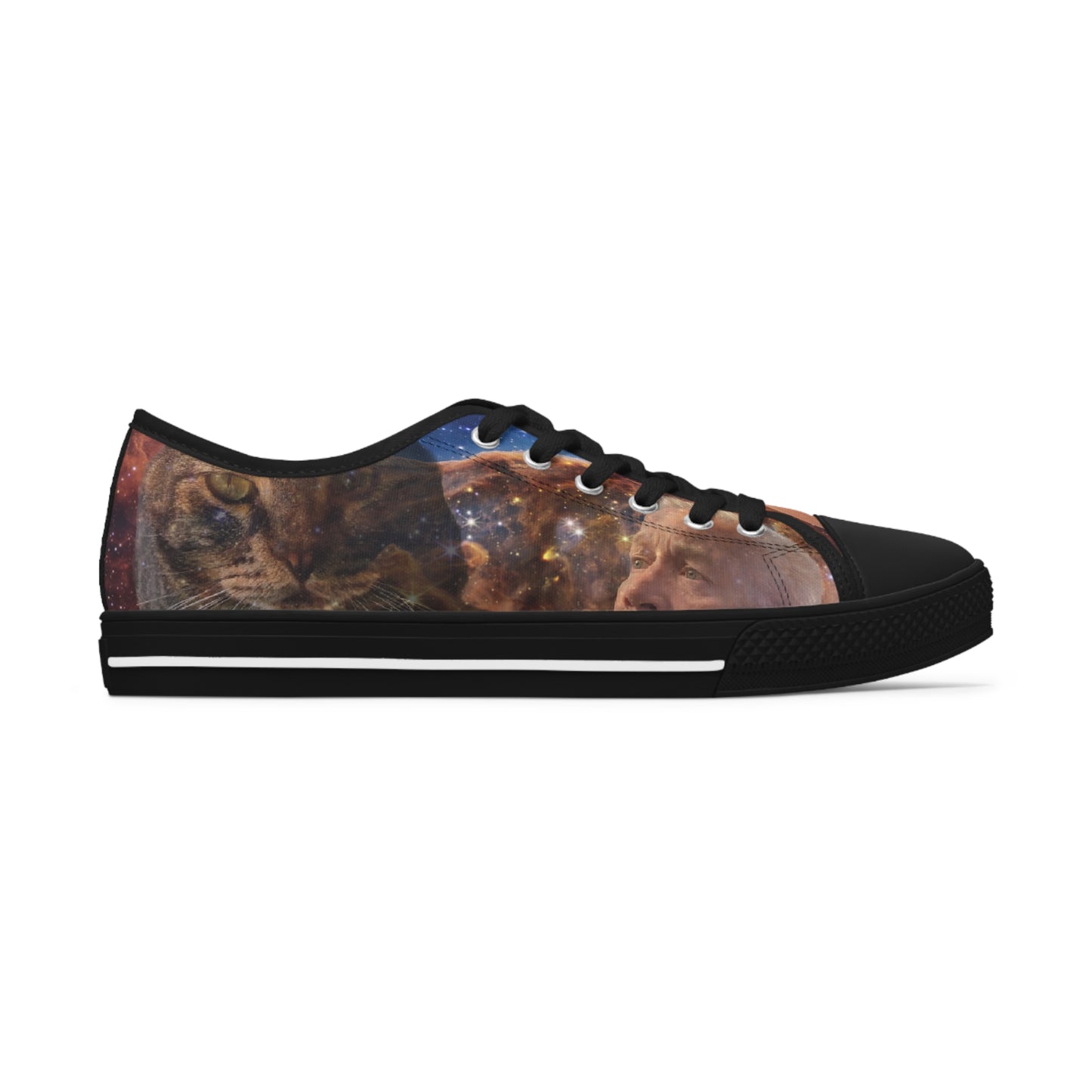 Chuck Loves Sticky Galaxy Portrait, Sticky Foundation Women's Low Top Sneakers