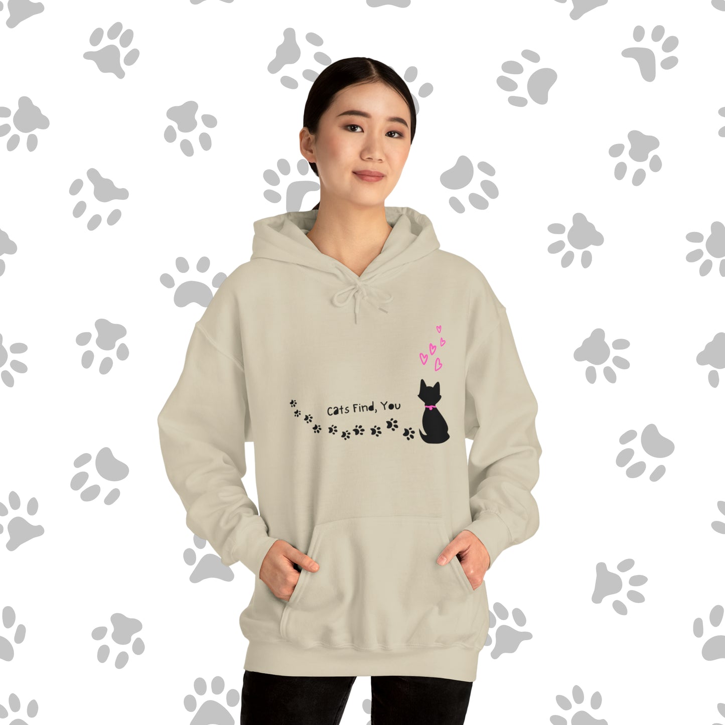 "Paws Across Your Heart", LINITED TIME Unisex Heavy Blend™ Hooded Sweatshirt