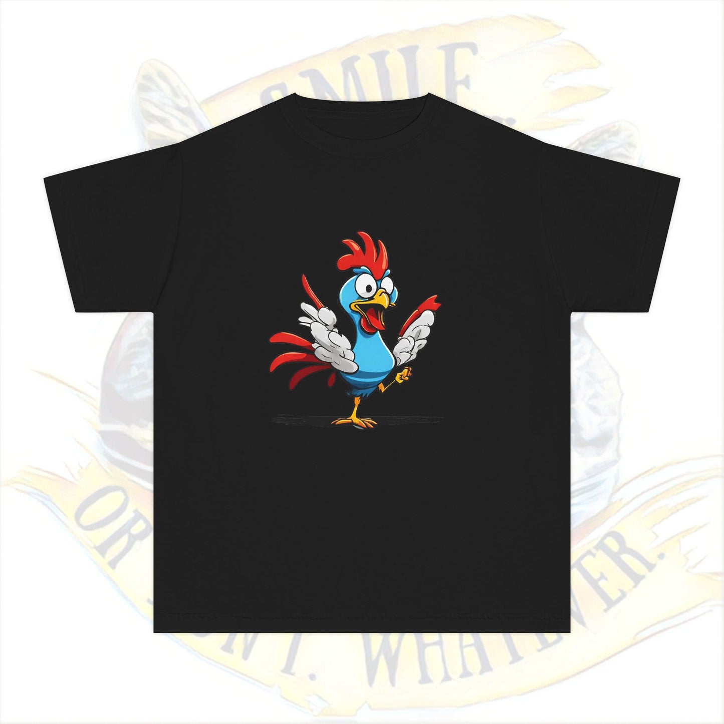 Crazy Chicken! Youth Midweight Tee, Kid's T-Shirt, Cute Animal Shirt, Gift for Kids, Birthday Outfit, Playful Graphic Tee
