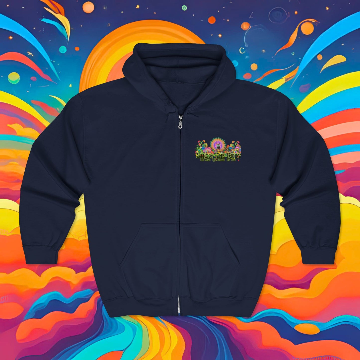 Sticky in Bloom - SUPER COMFY Full Zip Hoodie
