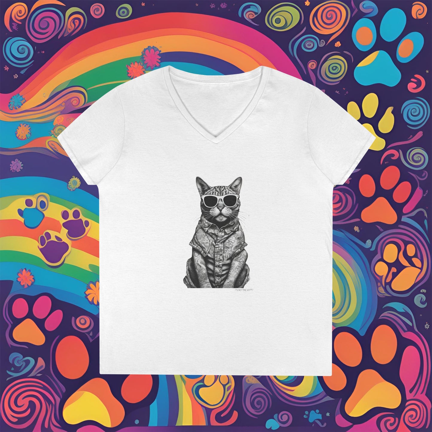 Sticky Coloring Book Design #5 - V-Neck