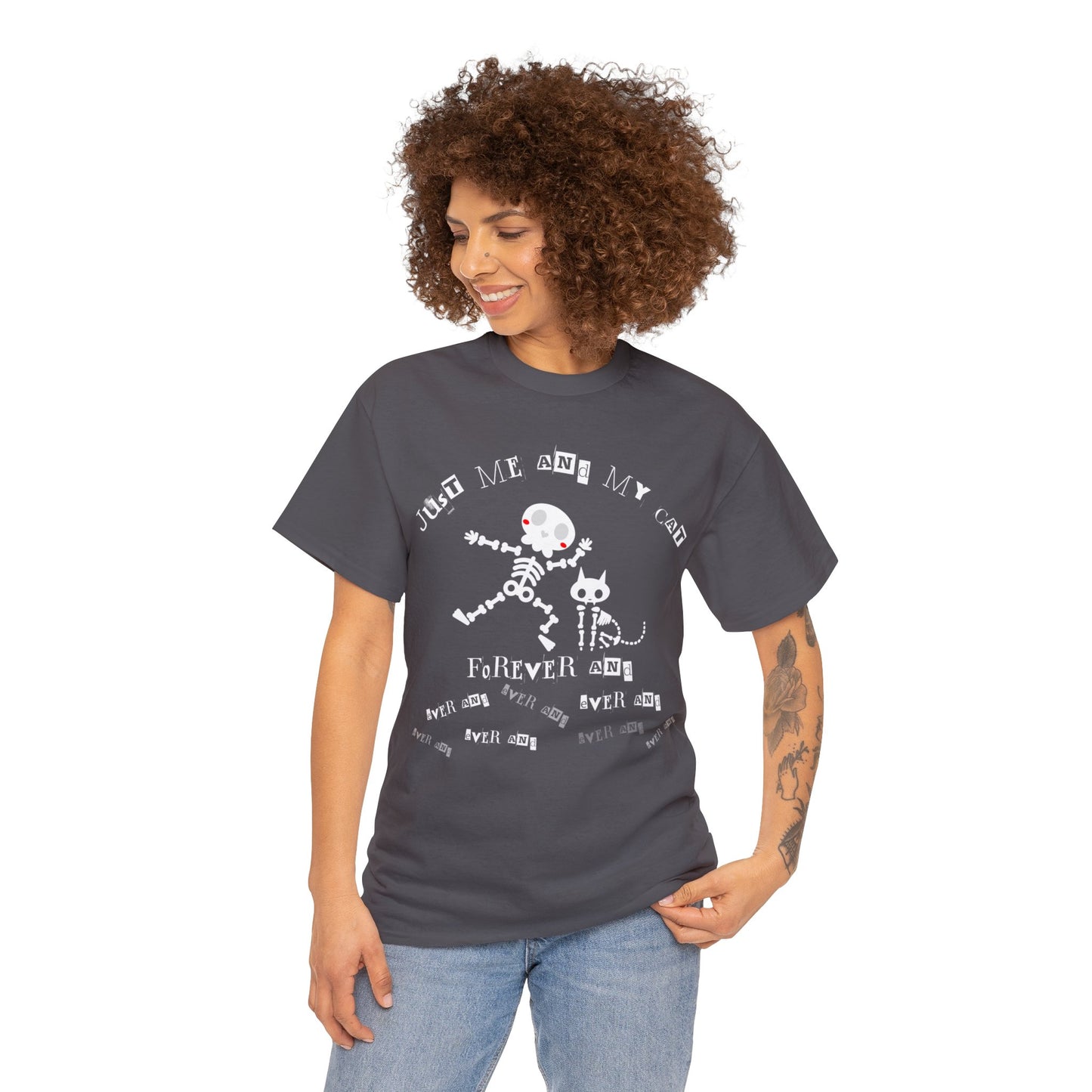 Just Me And My Cat - Extra Soft Unisex Heavy Cotton Tee