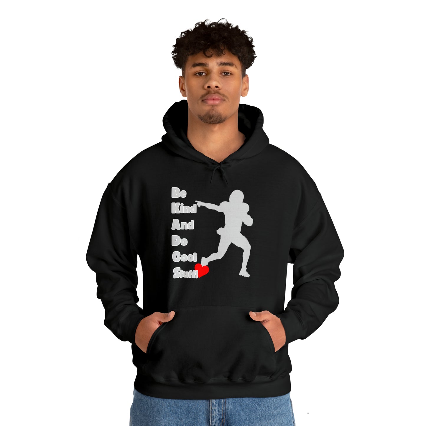 Be Kind And Do Cool Stuff - Football - Unisex Heavy Blend™ Hooded Sweatshirt