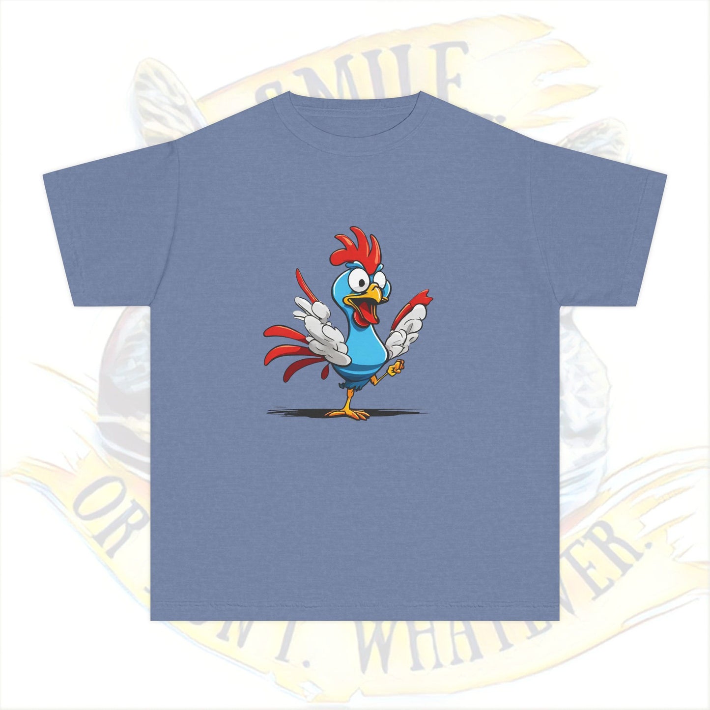 Crazy Chicken! Youth Midweight Tee, Kid's T-Shirt, Cute Animal Shirt, Gift for Kids, Birthday Outfit, Playful Graphic Tee