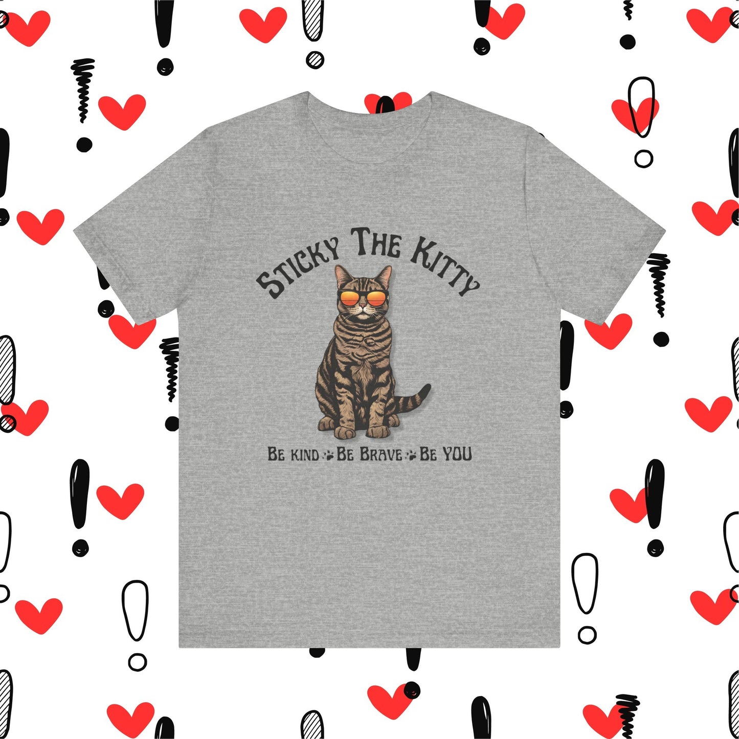 Stick-man Be Kind, Be Brave, Be YOU - Super Soft Unisex Jersey Short Sleeve Tee