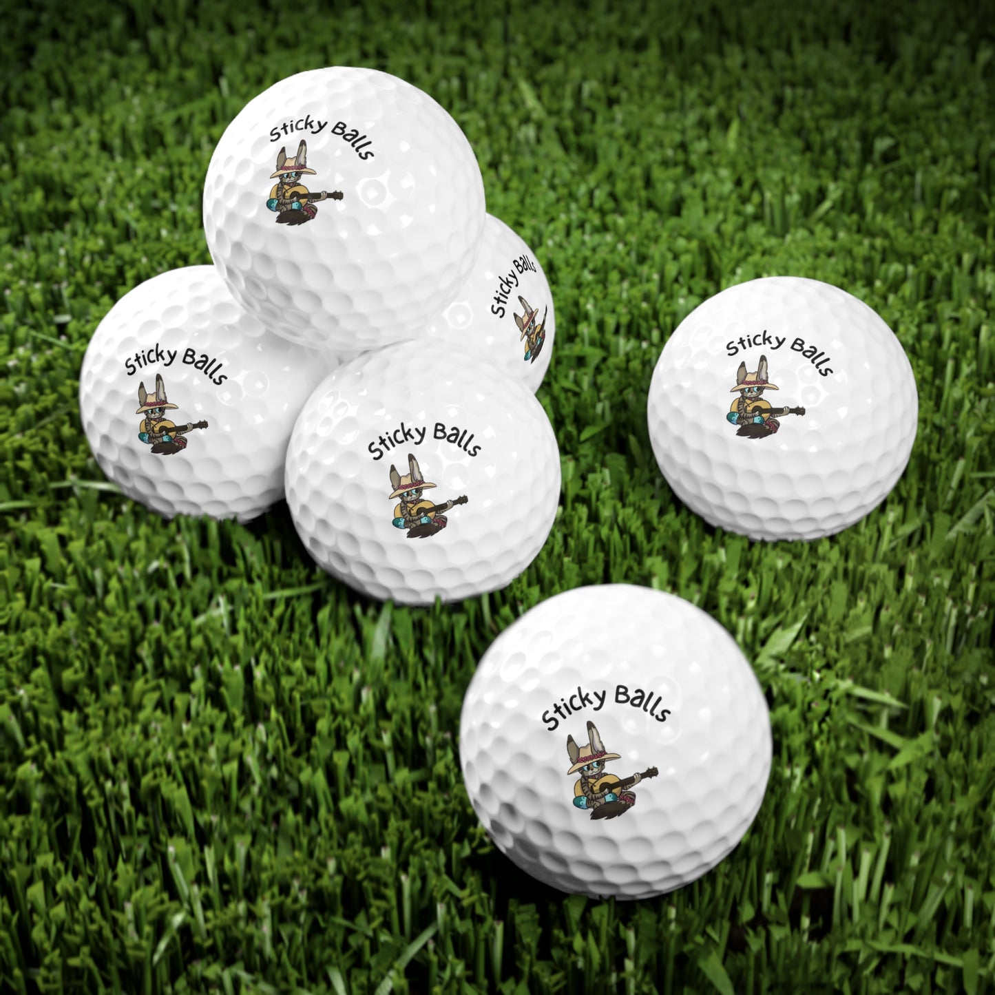 Sticky Balls - Hula Sticky Golf Balls, 6pcs