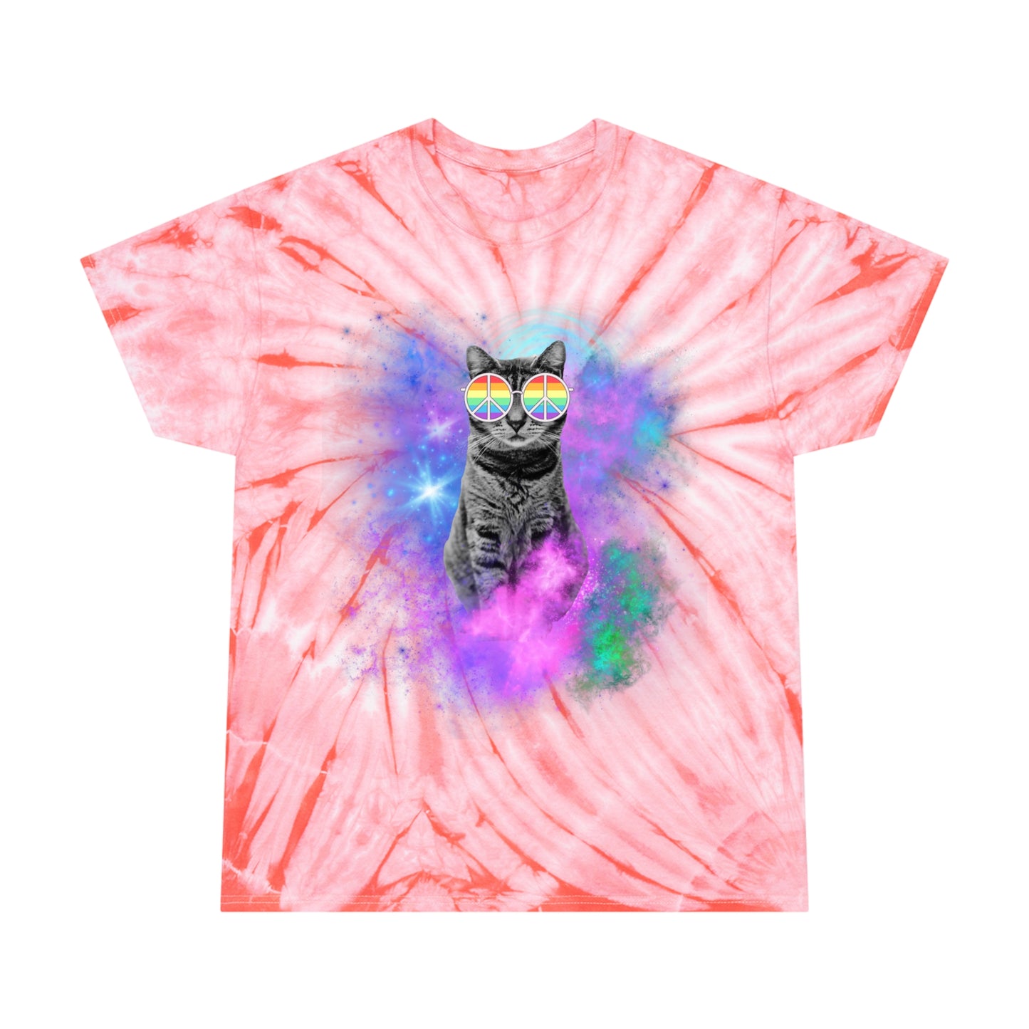 Peace Flower Sticky - Galaxy Tie-Dye Tee!