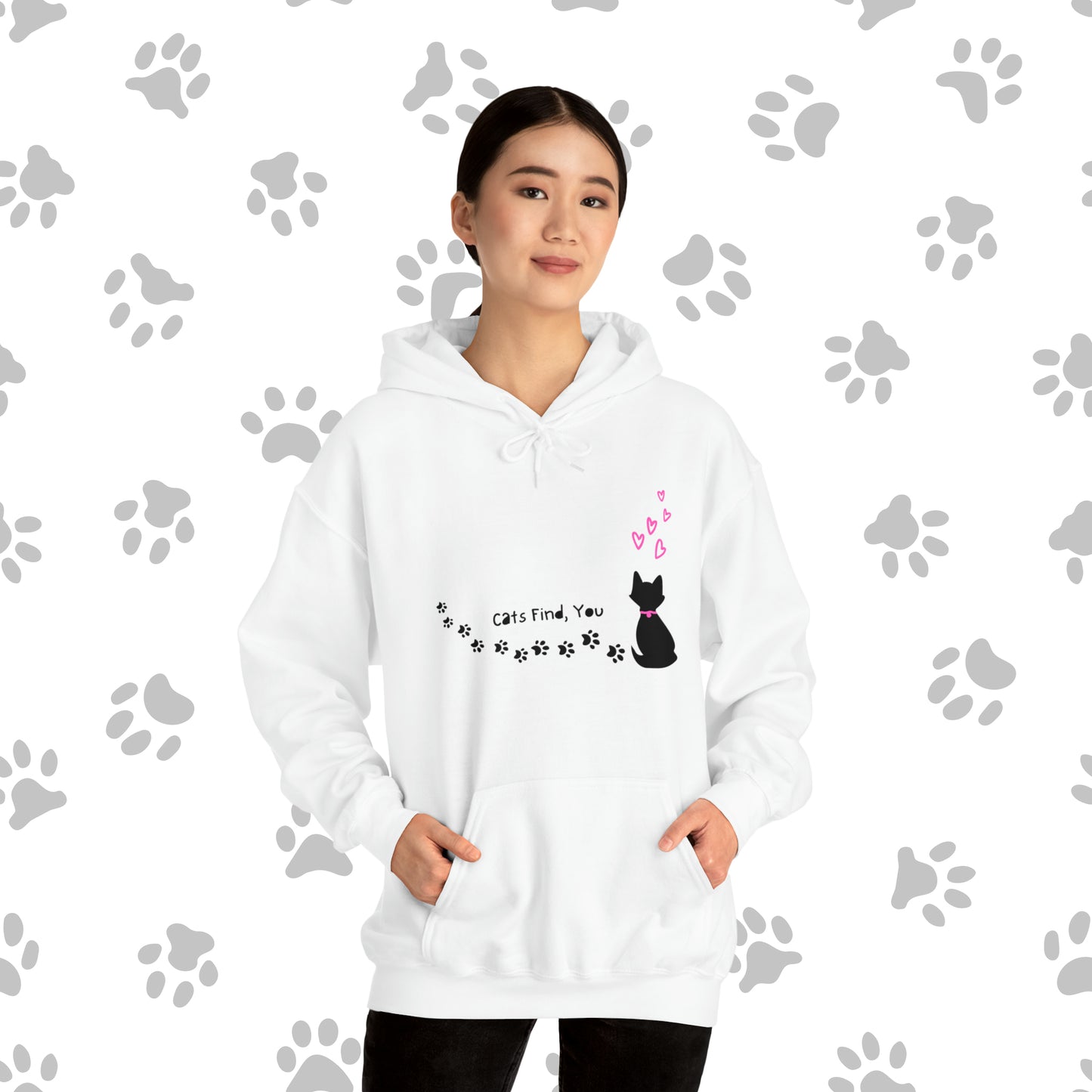 "Paws Across Your Heart", LINITED TIME Unisex Heavy Blend™ Hooded Sweatshirt