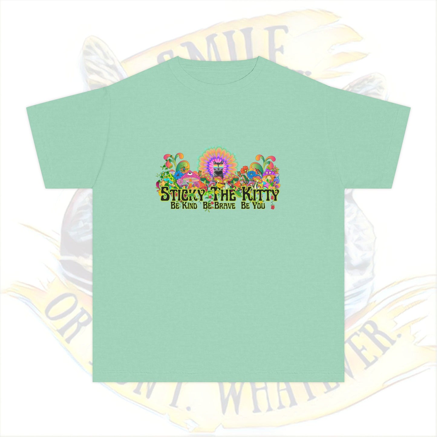 🌈 Sticky the Kitty “Be Kind. Be Brave. Be You.” Kids Tee