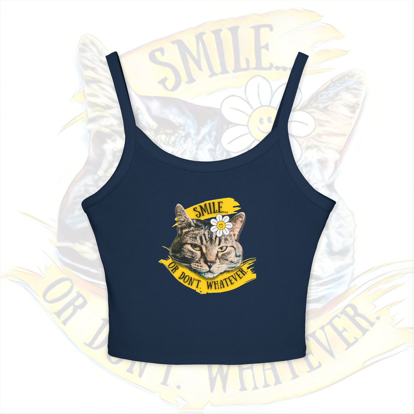 Smile, Or Don't - Women's Spaghetti Strap Tank