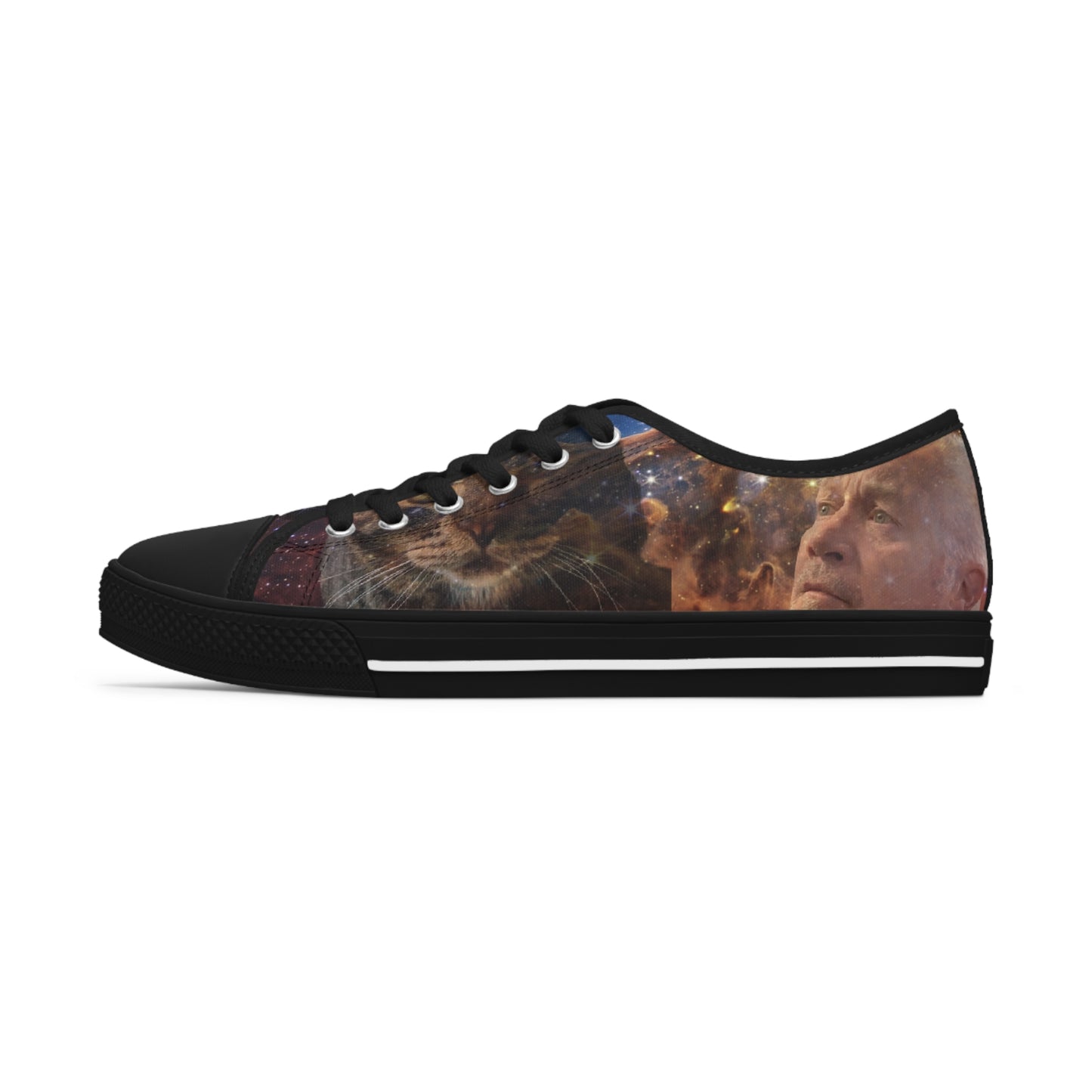 Chuck Loves Sticky Galaxy Portrait, Sticky Foundation Women's Low Top Sneakers