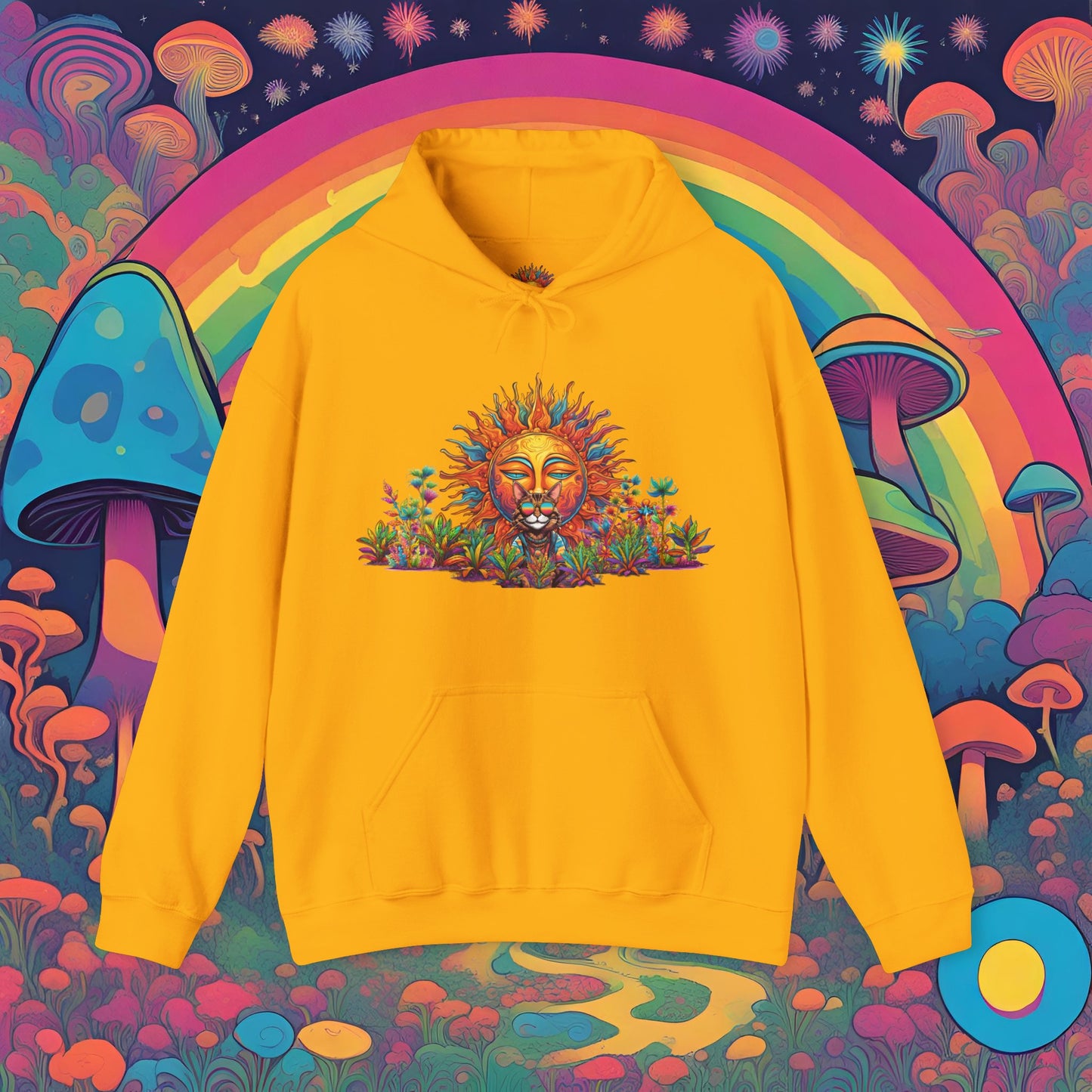 Hippie Sticky Sun Unisex Heavy Blend™ Hooded Sweatshirt