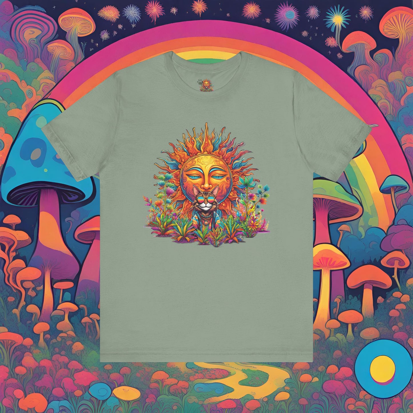 Hippie Sticky Sun - Unisex Jersey Short Sleeve Tee