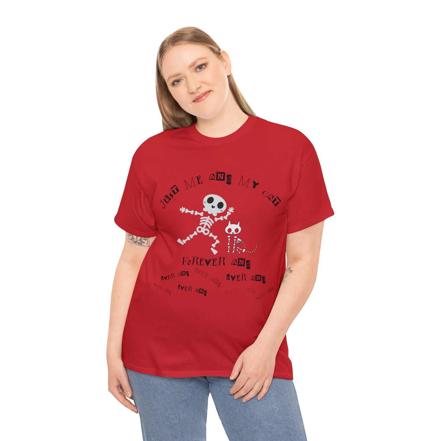 Just Me And My Cat - Extra Soft Unisex Heavy Cotton Tee