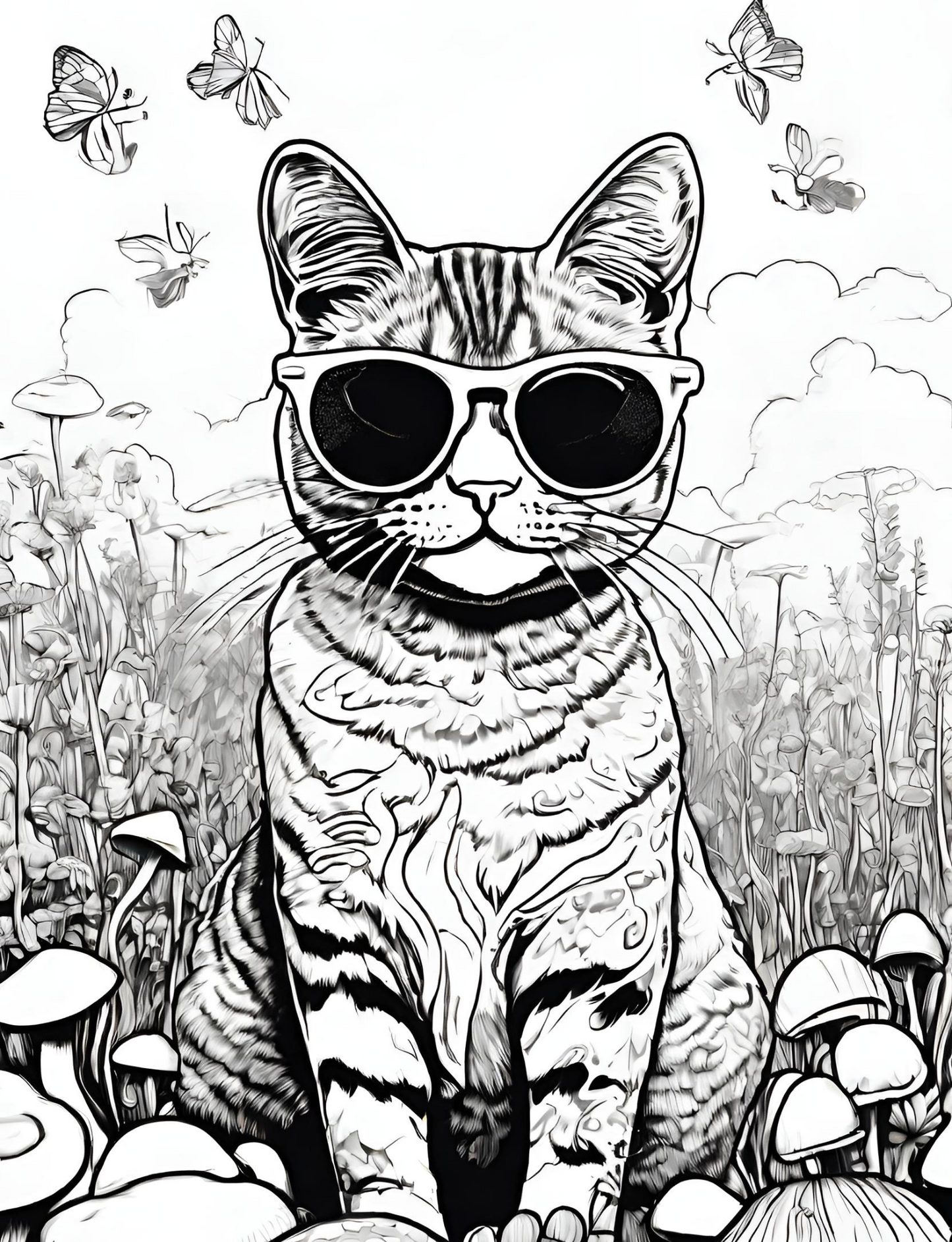 Sticky the Kitty - Psychedelic Coloring Book!