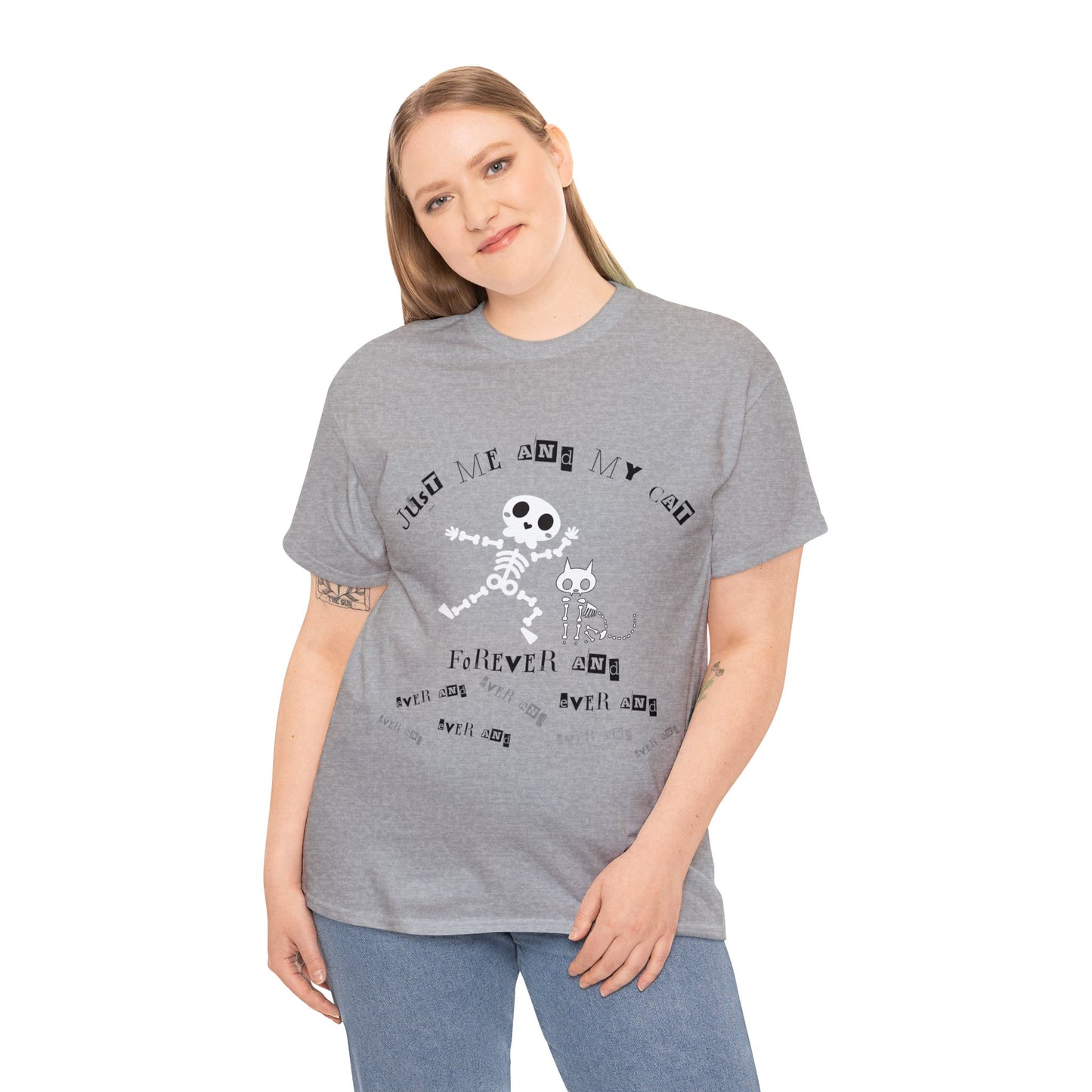 Just Me And My Cat - Extra Soft Unisex Heavy Cotton Tee