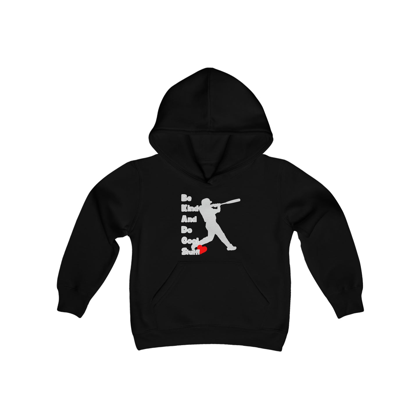 Be Kind And Do Cool Stuff-Baseball-Youth Heavy Blend Hooded Sweatshirt