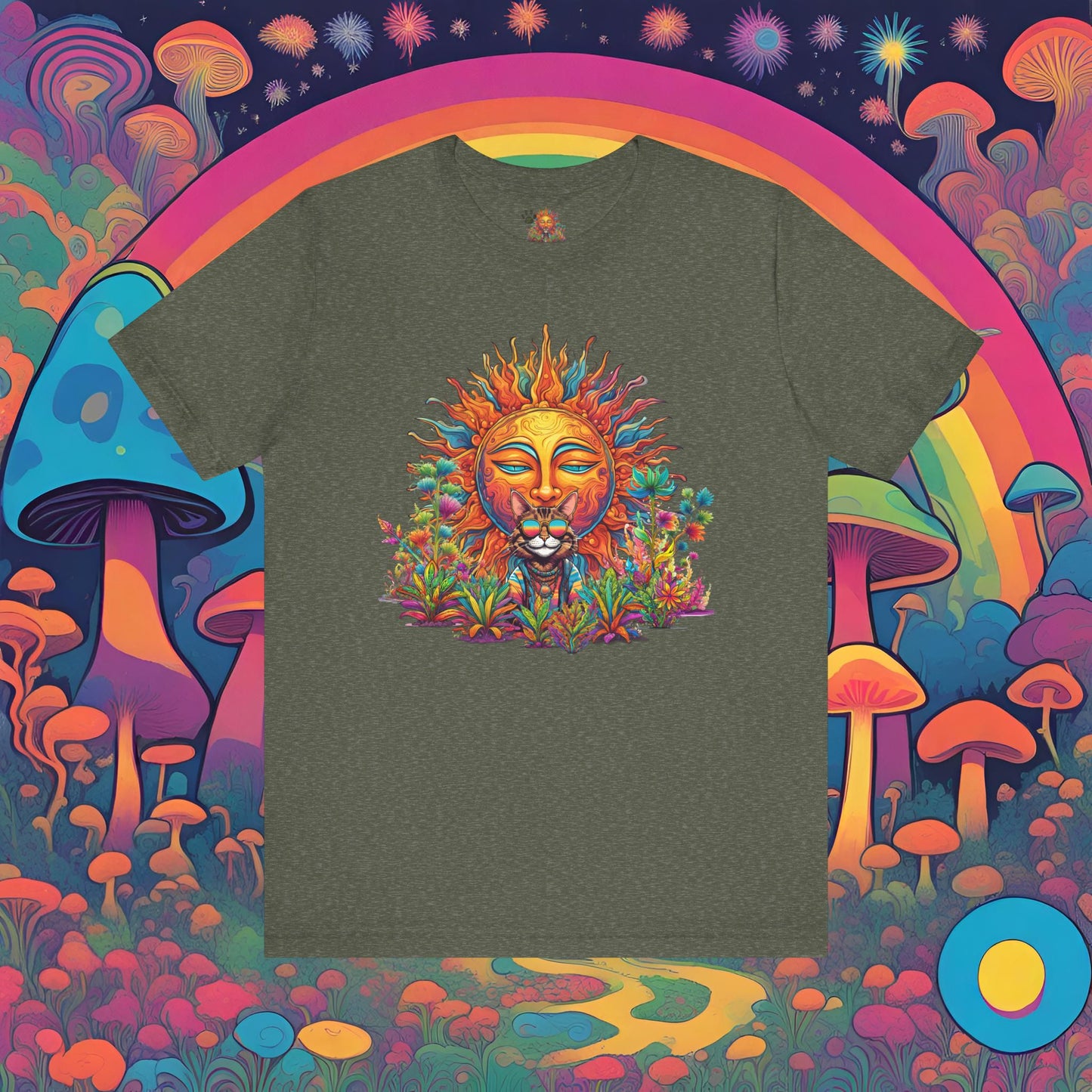 Hippie Sticky Sun - Unisex Jersey Short Sleeve Tee