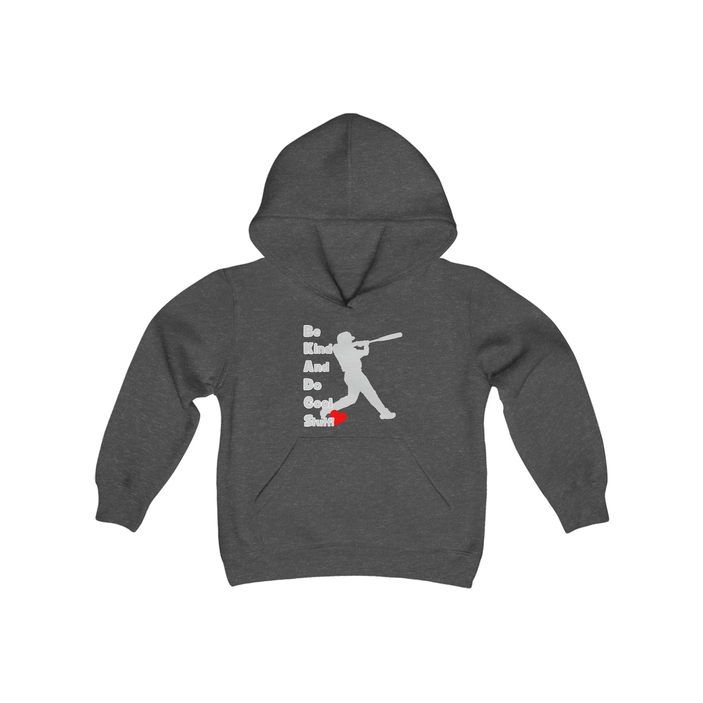 Be Kind And Do Cool Stuff-Baseball-Youth Heavy Blend Hooded Sweatshirt