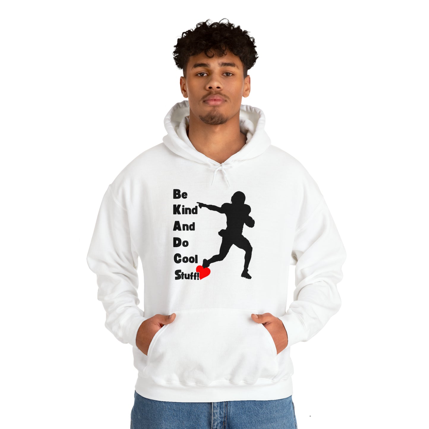 Be Kind And Do Cool Stuff - Football - Unisex Heavy Blend™ Hooded Sweatshirt