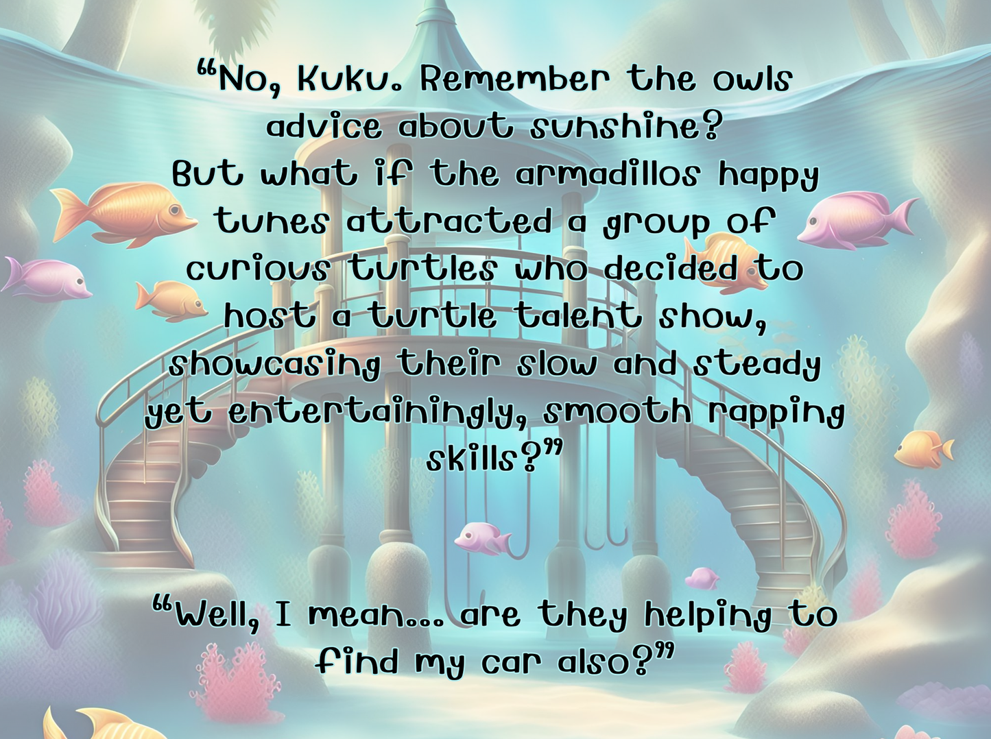 Kuku, What if...? What if a dog stole your car? But what if a French speaking kangaroo stared at you... in French? But what if a 4 year old let you into her imagination?