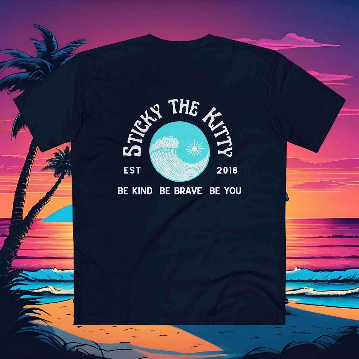 Sticky Block Print Surfer Logo