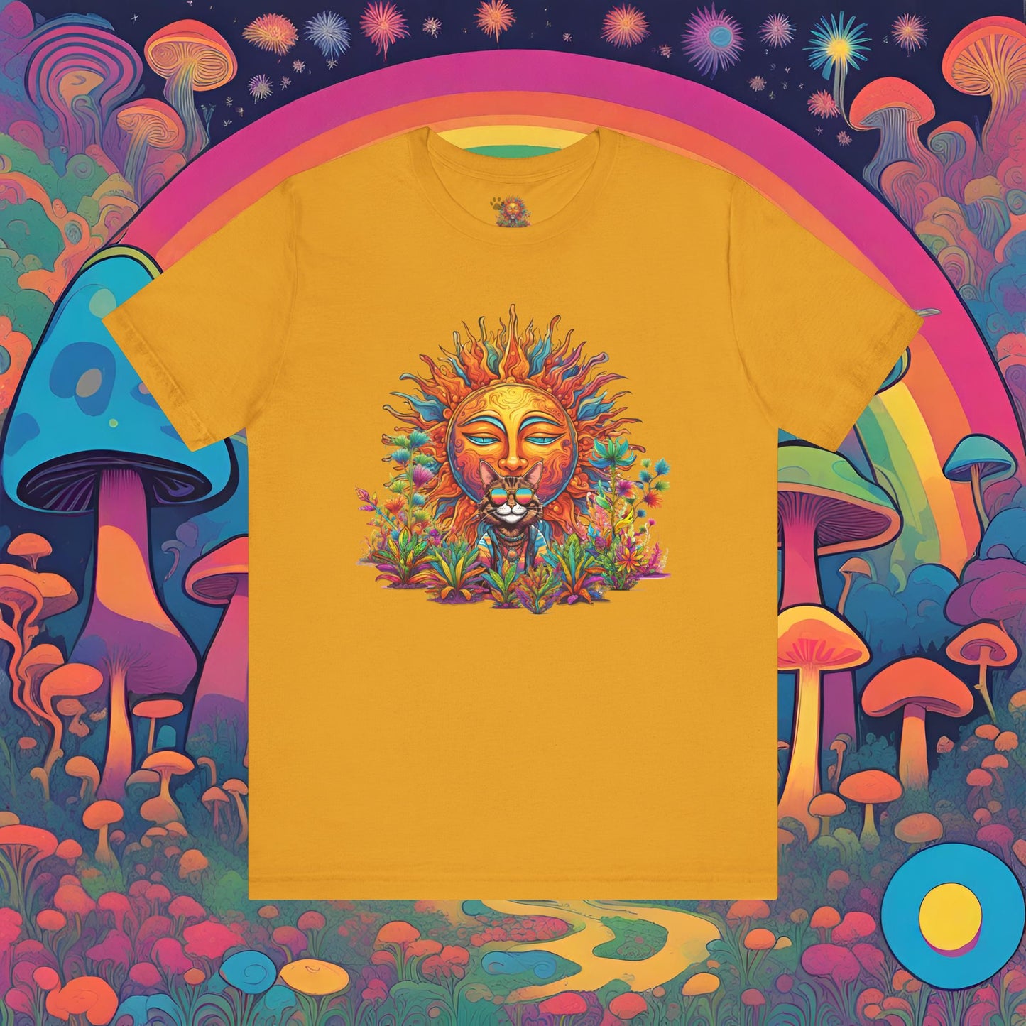 Hippie Sticky Sun - Unisex Jersey Short Sleeve Tee