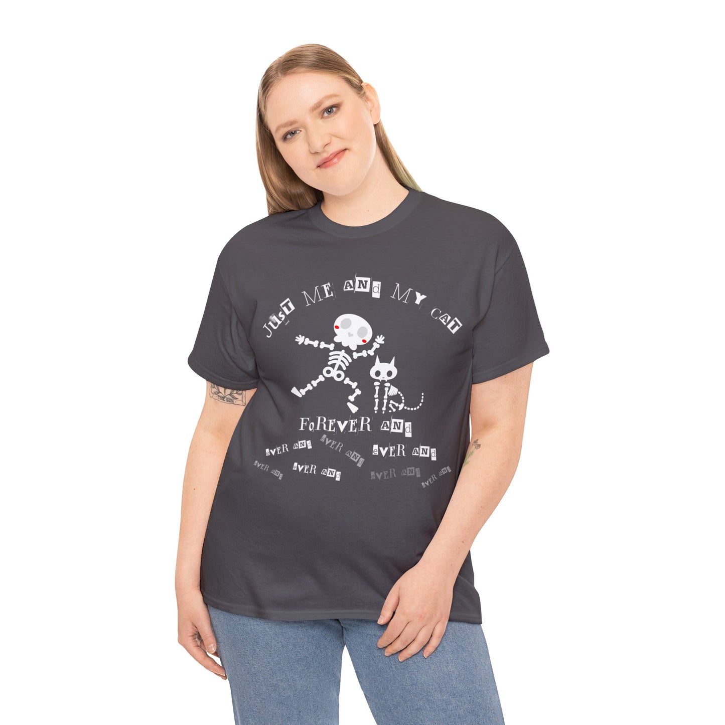 Just Me And My Cat - Extra Soft Unisex Heavy Cotton Tee