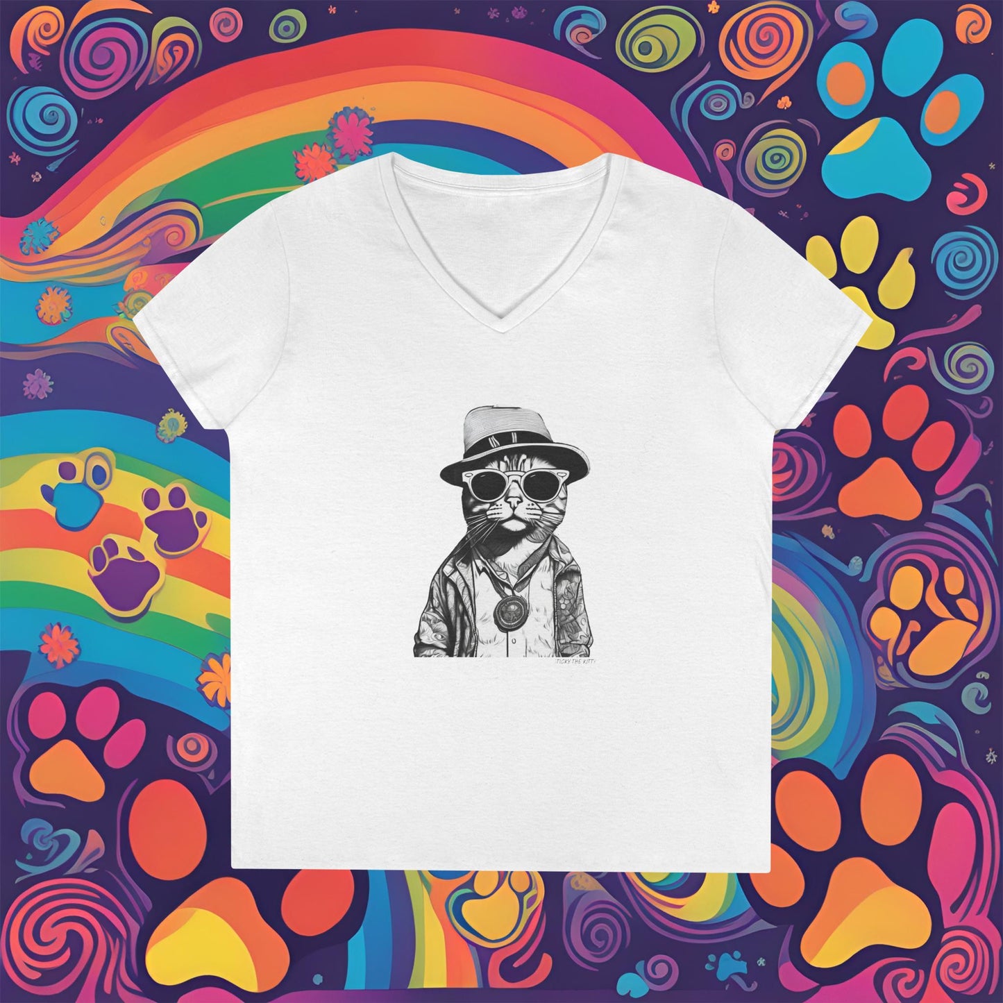 Sticky Coloring Book Design #4 - V-Neck