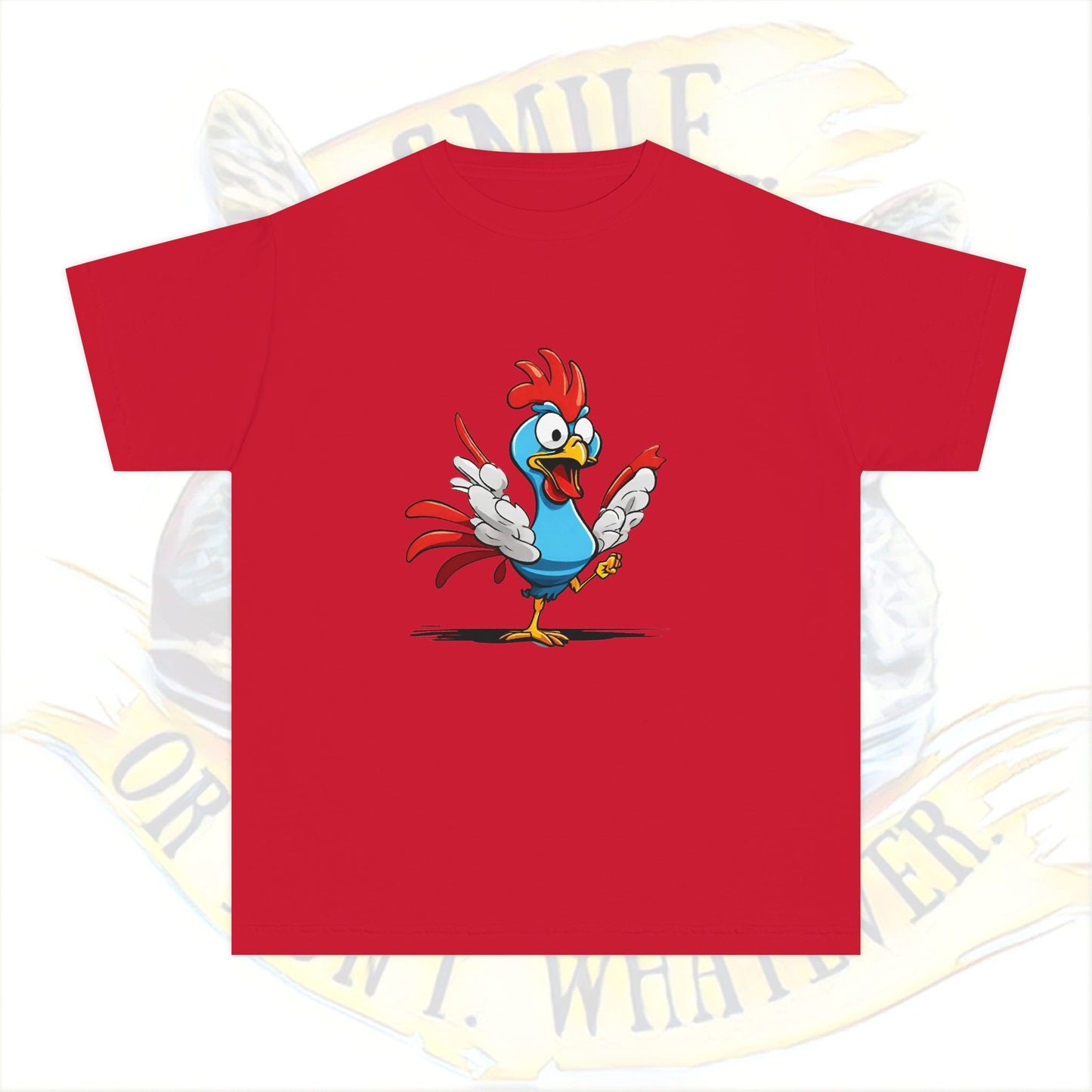 Crazy Chicken! Youth Midweight Tee, Kid's T-Shirt, Cute Animal Shirt, Gift for Kids, Birthday Outfit, Playful Graphic Tee