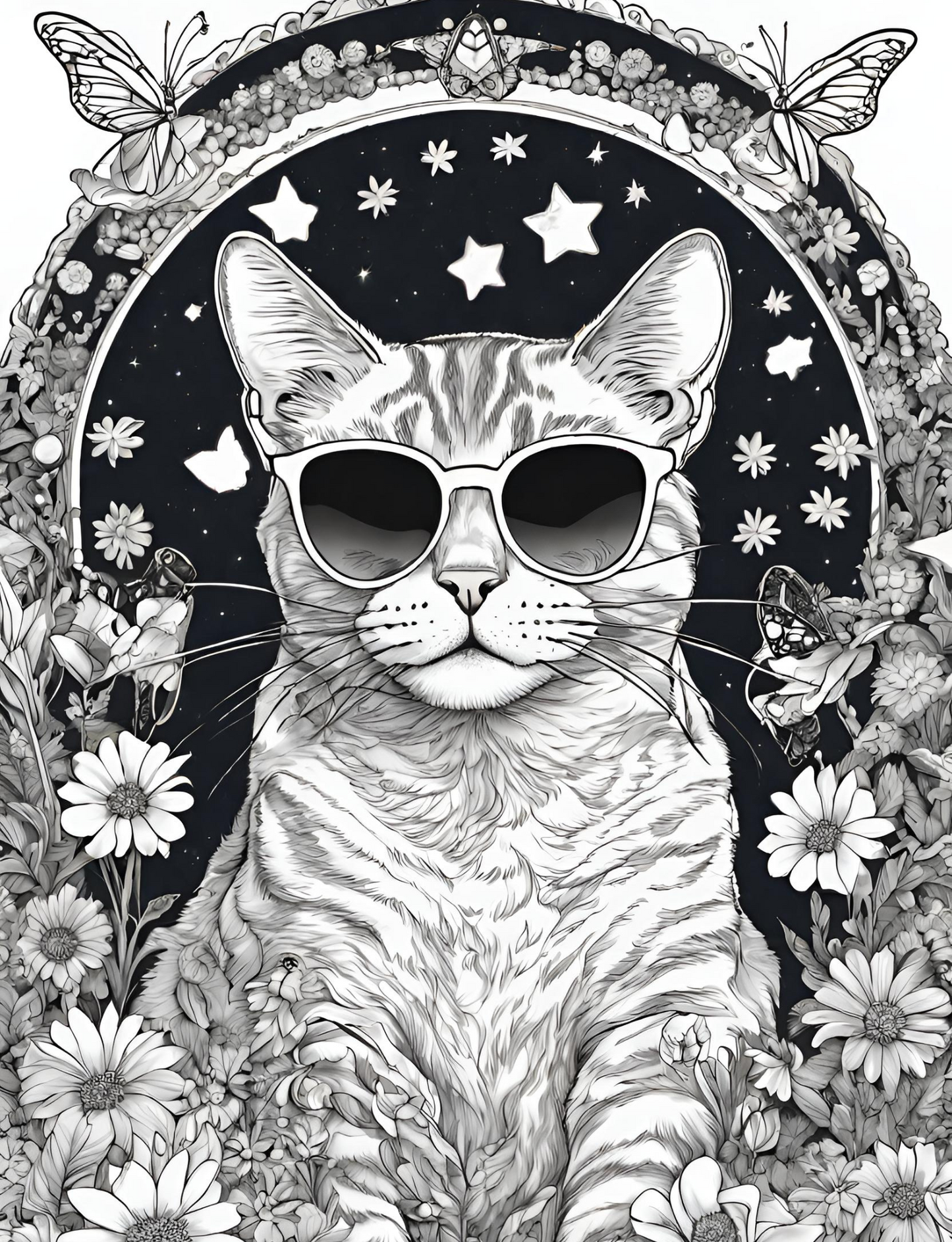 Sticky the Kitty - Psychedelic Coloring Book!