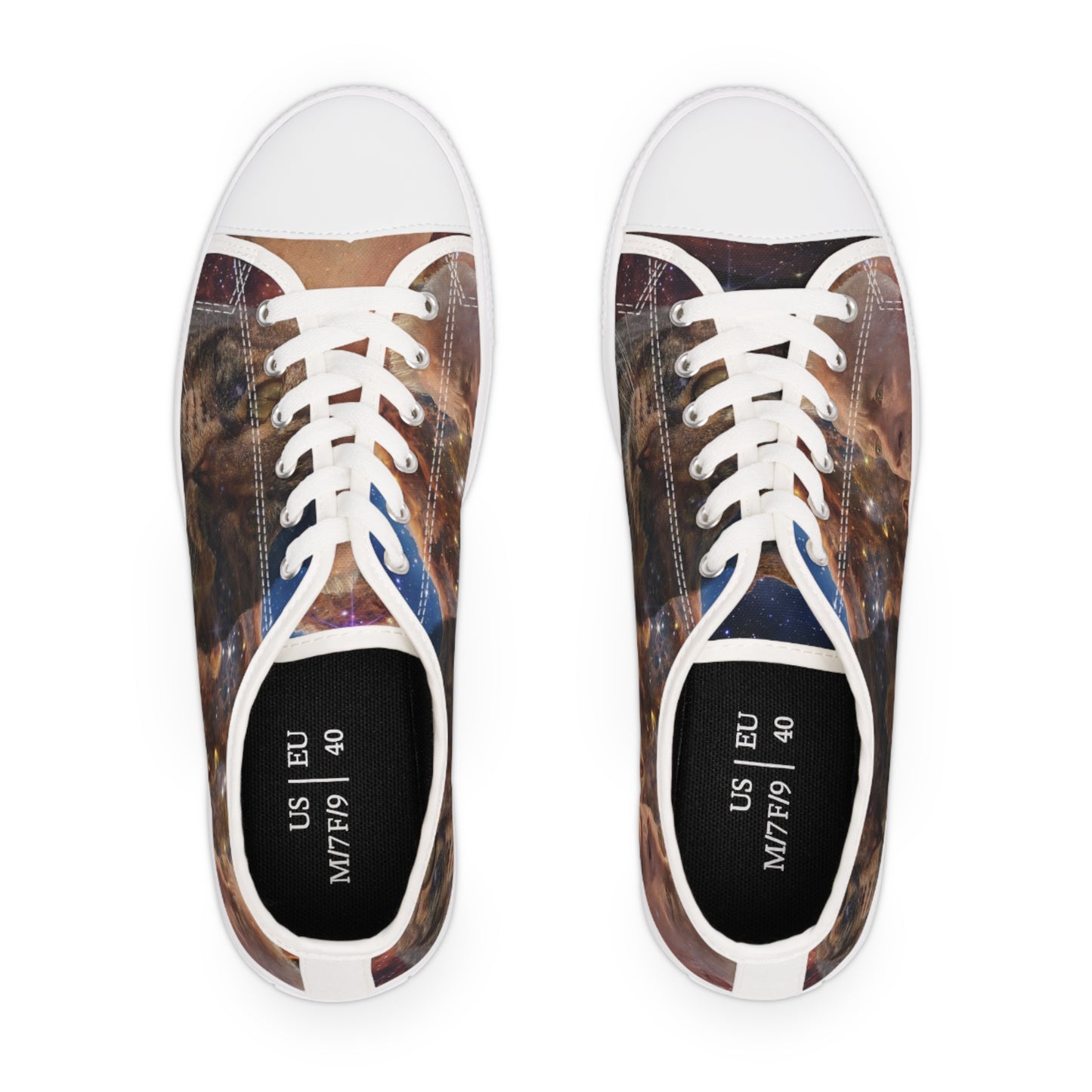 Chuck Loves Sticky Galaxy Portrait, Sticky Foundation Women's Low Top Sneakers