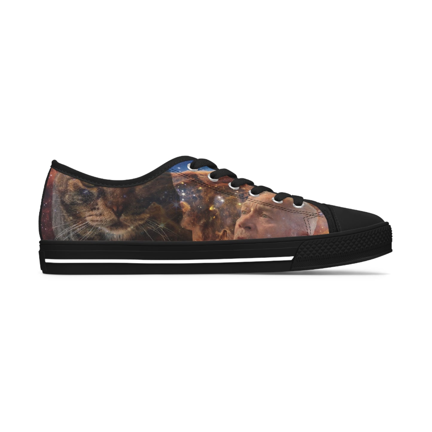 Chuck Loves Sticky Galaxy Portrait, Sticky Foundation Women's Low Top Sneakers