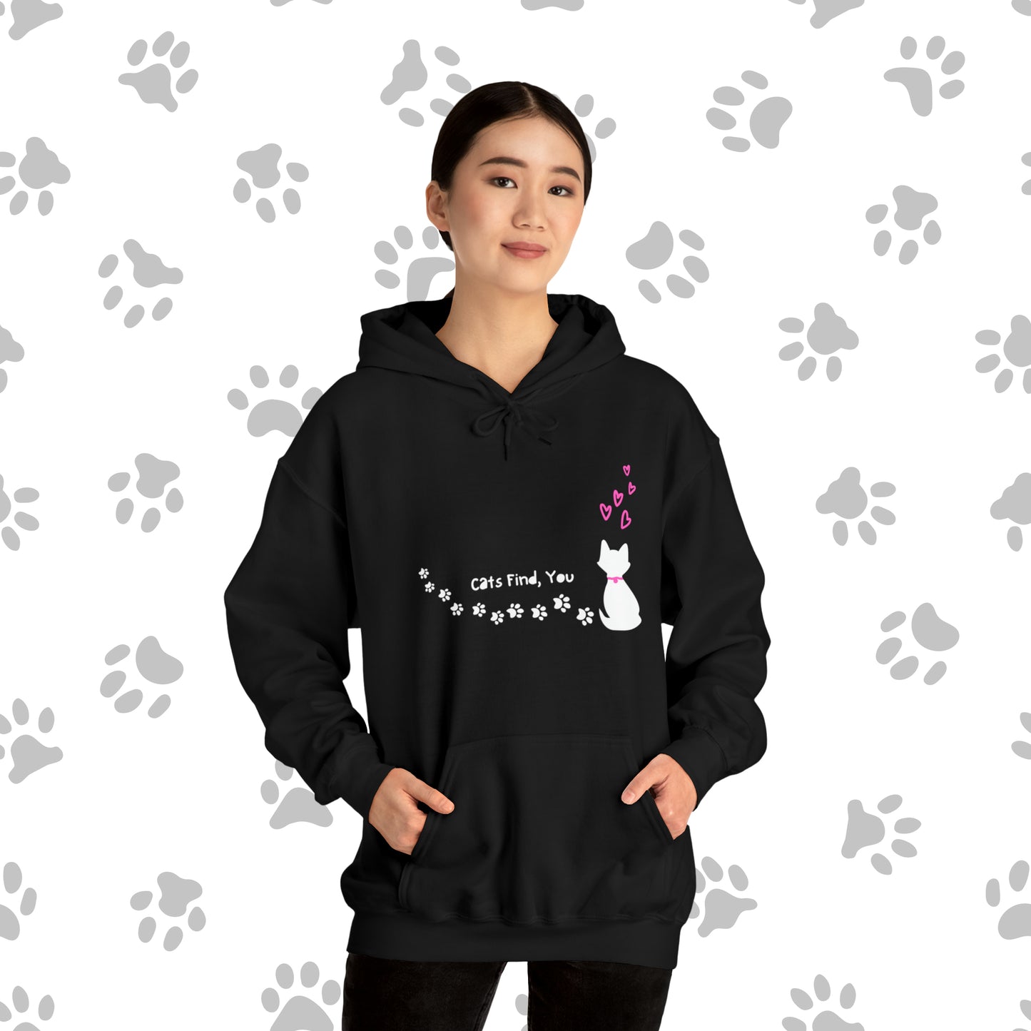 "Paws Across Your Heart", LINITED TIME Unisex Heavy Blend™ Hooded Sweatshirt