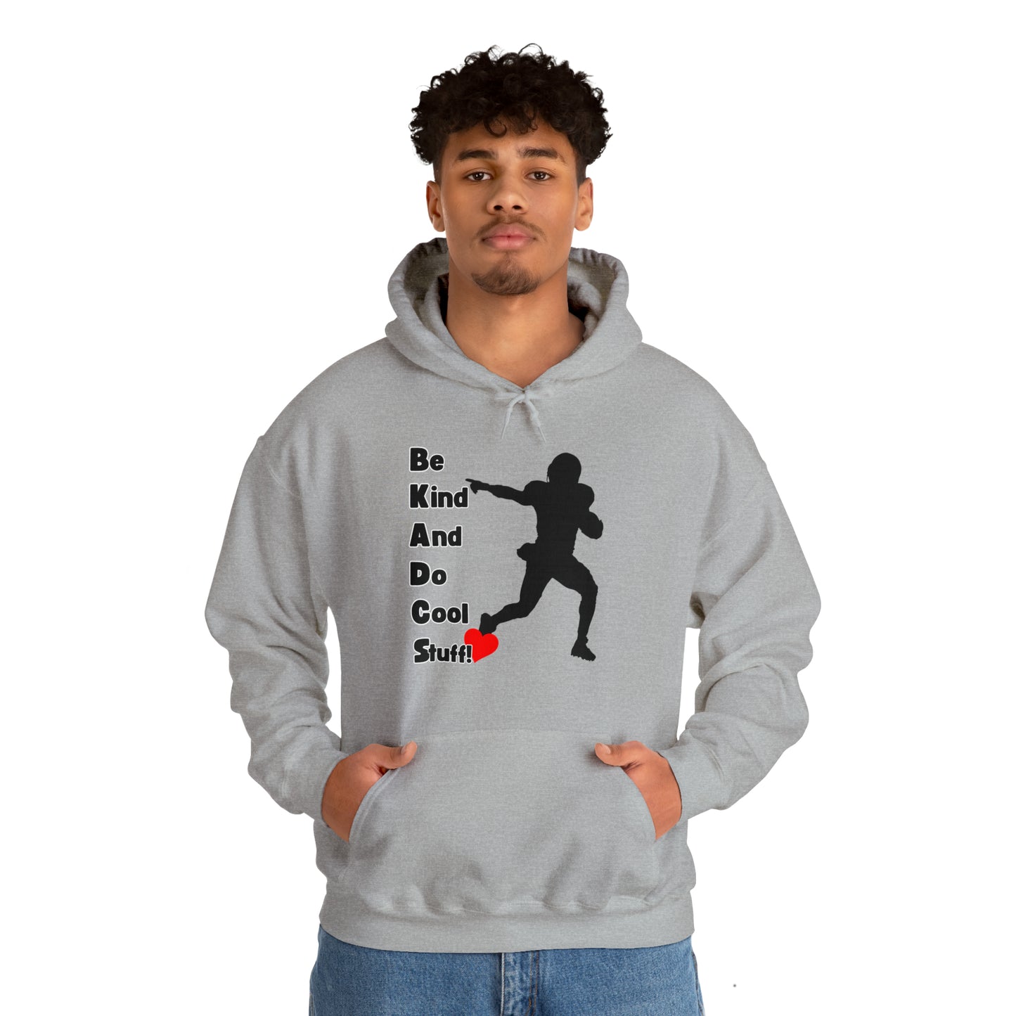 Be Kind And Do Cool Stuff - Football - Unisex Heavy Blend™ Hooded Sweatshirt