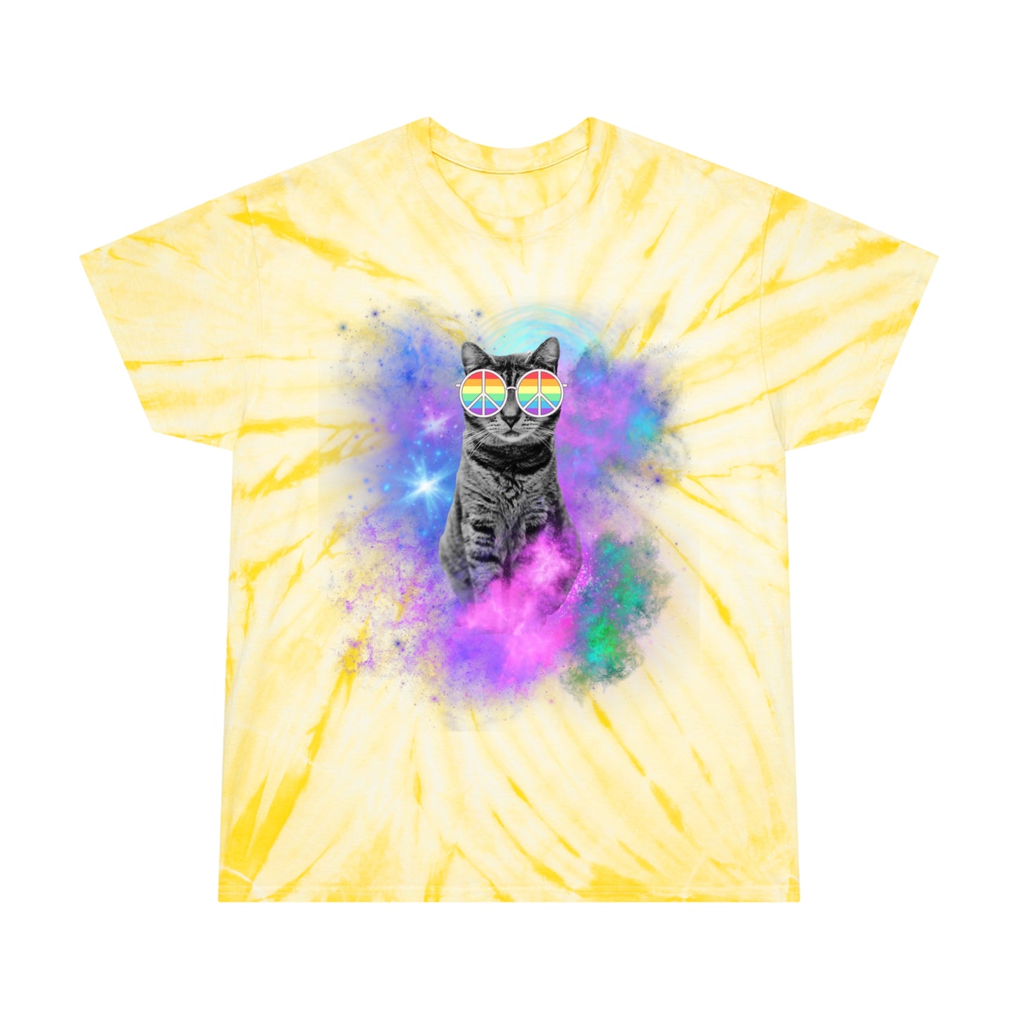 Peace Flower Sticky - Galaxy Tie-Dye Tee!