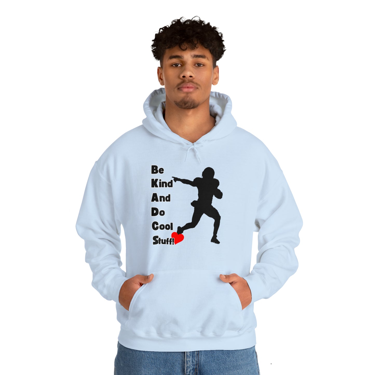 Be Kind And Do Cool Stuff - Football - Unisex Heavy Blend™ Hooded Sweatshirt