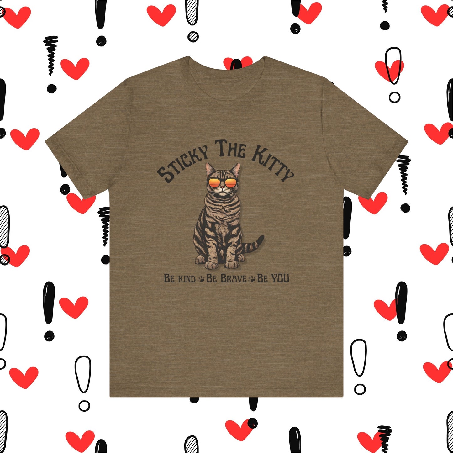 Stick-man Be Kind, Be  Brave, Be YOU - Super Soft Unisex Jersey Short Sleeve Tee