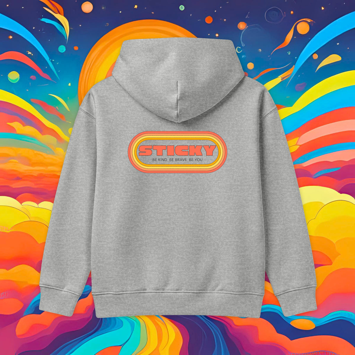 Kids 'Sticky Retro 70's' Relax Hoodie — Youth Pullover