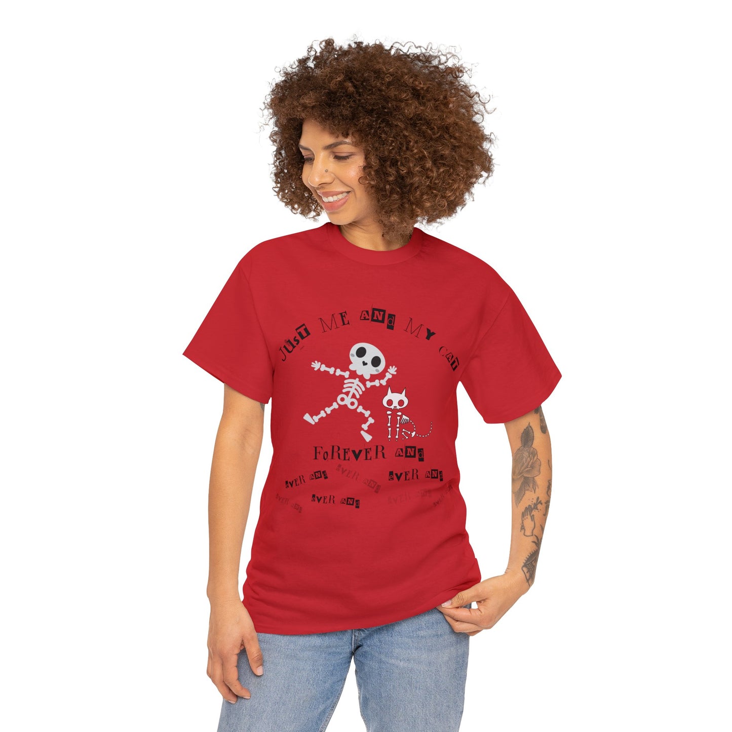 Just Me And My Cat - Extra Soft Unisex Heavy Cotton Tee