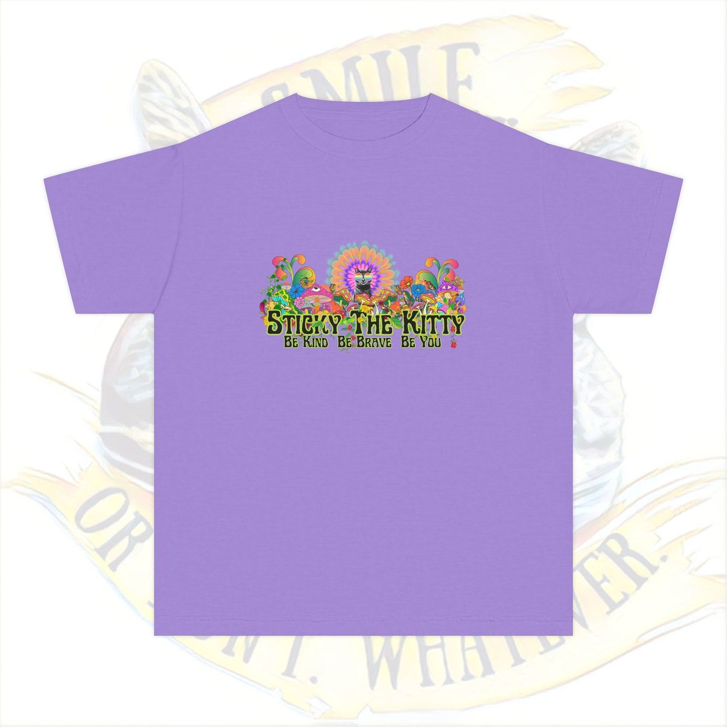 🌈 Sticky the Kitty “Be Kind. Be Brave. Be You.” Kids Tee