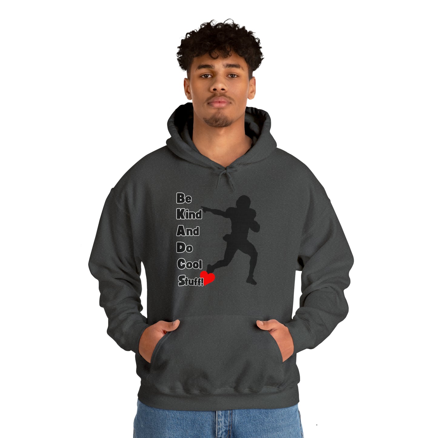 Be Kind And Do Cool Stuff - Football - Unisex Heavy Blend™ Hooded Sweatshirt