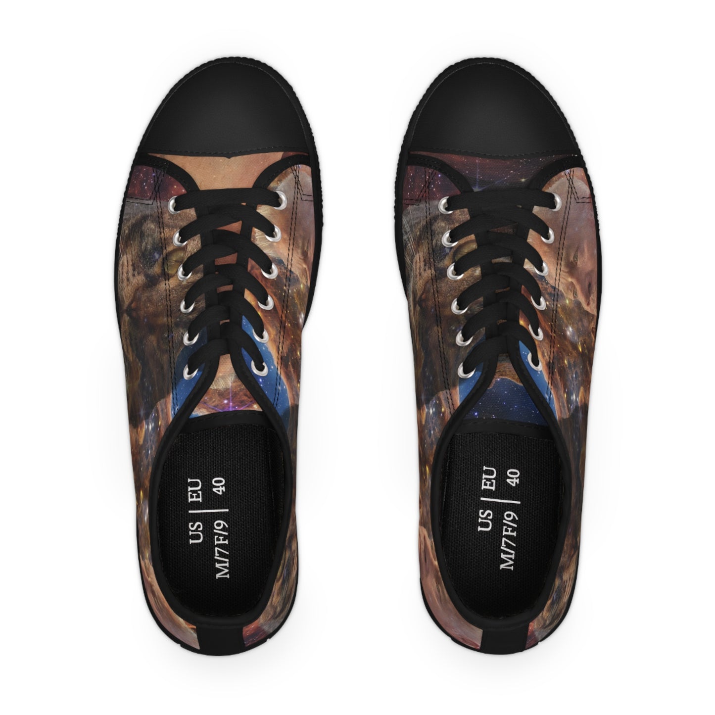Chuck Loves Sticky Galaxy Portrait, Sticky Foundation Women's Low Top Sneakers