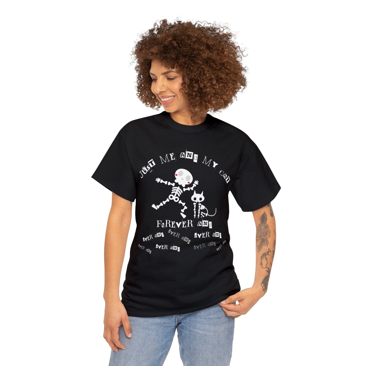 Just Me And My Cat - Extra Soft Unisex Heavy Cotton Tee