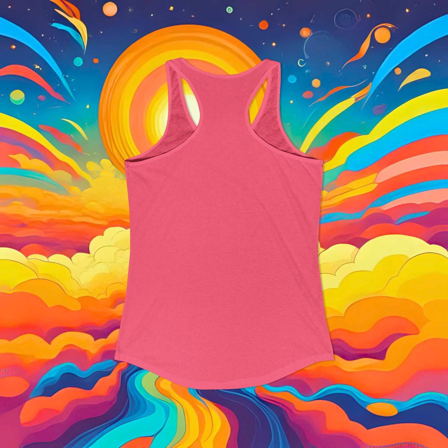 Sticky's World Tour 26 Bubble Car Women's Racerback Tank