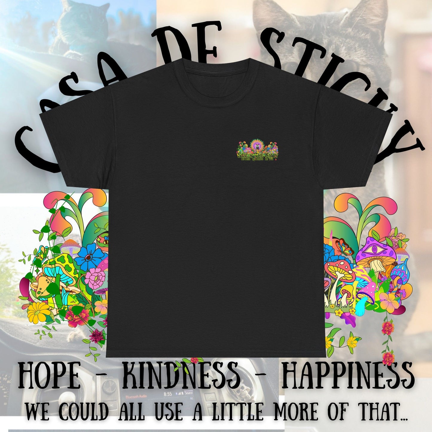 👇 🌈 Sticky the Kitty “Be Kind. Be Brave. Be You.” Tee