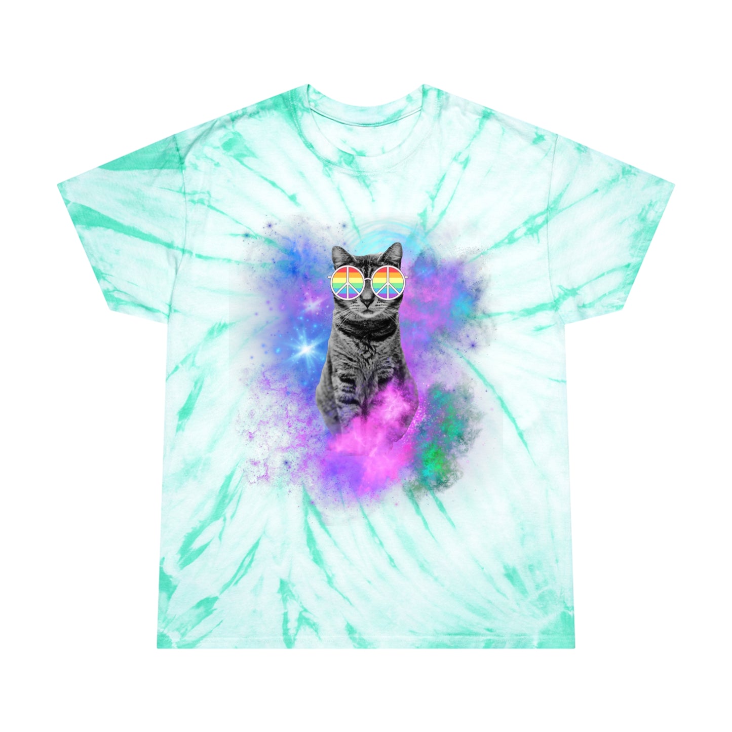 Peace Flower Sticky - Galaxy Tie-Dye Tee!